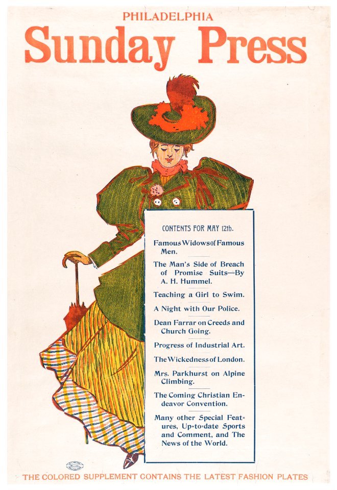 Advertisement for Philadelphia Sunday Press- May 10, 1895 MET DP866320