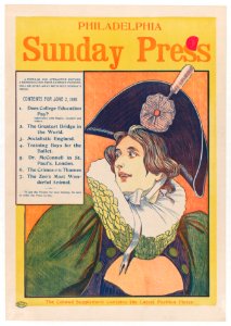 Advertisement for Philadelphia Sunday Press- June 2, 1895 MET DP866316