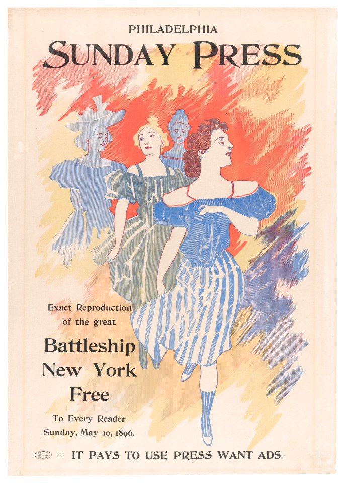 Advertisement for Philadelphia Sunday Press- May 10, 1896 MET DP866321