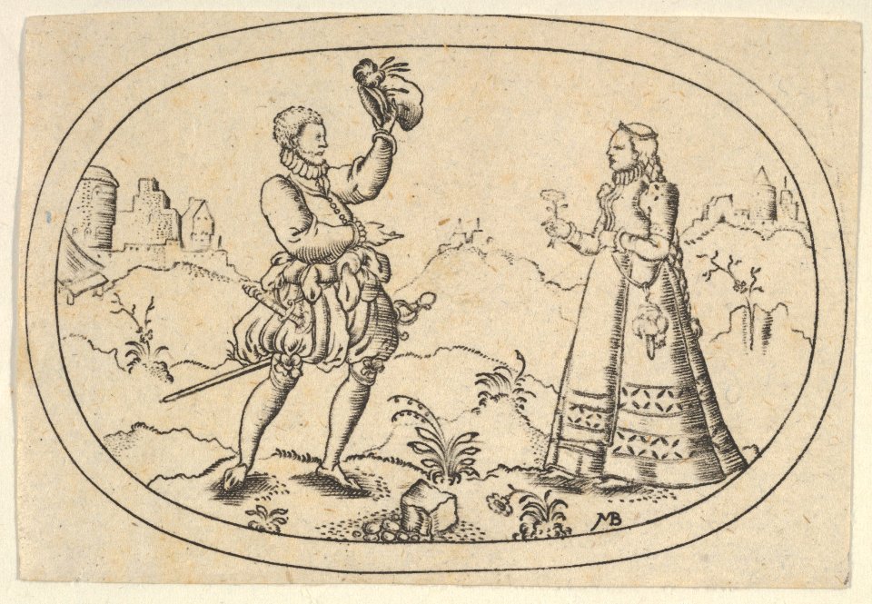 A Gentleman Greets a Lady, from Das Bossenbüchlein MET DP837086