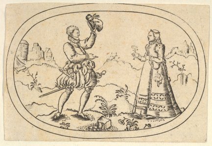 A Gentleman Greets a Lady, from Das Bossenbüchlein MET DP837086