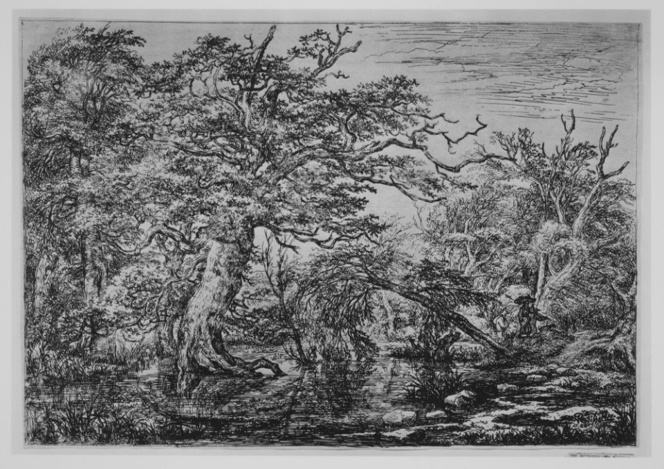 A Forest Marsh with Travelers on a Bank (The Travelers) MET MM2651