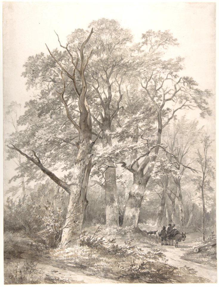A Forest with Two Men Conversing MET DP801219