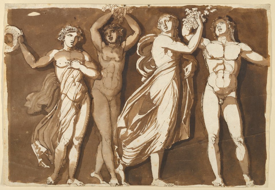 A Frieze of Dancing Antique Figures in a Bacchanal MET DP838159