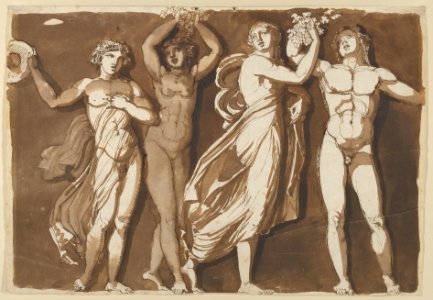 A Frieze of Dancing Antique Figures in a Bacchanal MET DP838159