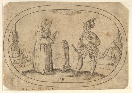 A Friar and a Soldier, from Das Bossenbüchlein MET DP837089