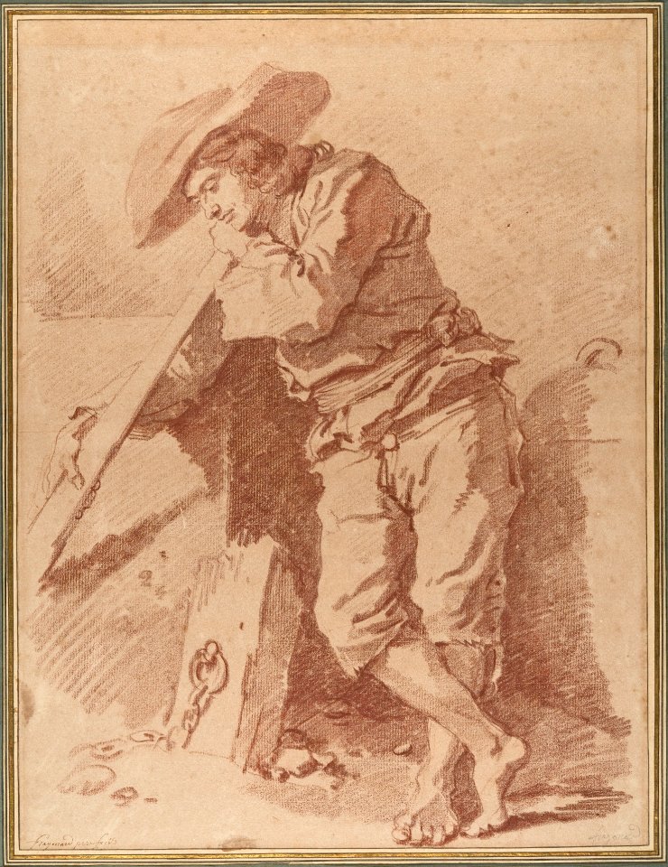 A Fisherman Leaning on an Oar MET DP136103