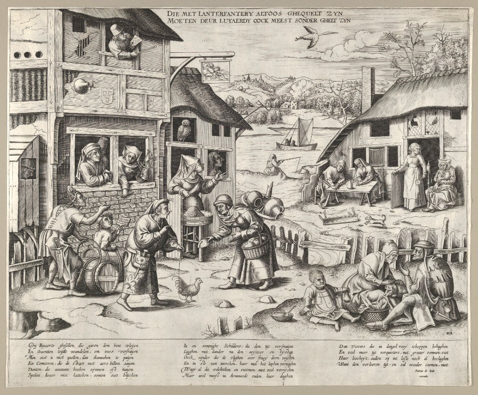A Flemish Village with Ten Proverbs on Laziness MET DP836112