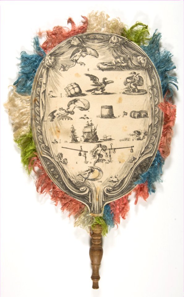 A fan with a rebus on Love on one side Fortune on the other MET DP818143