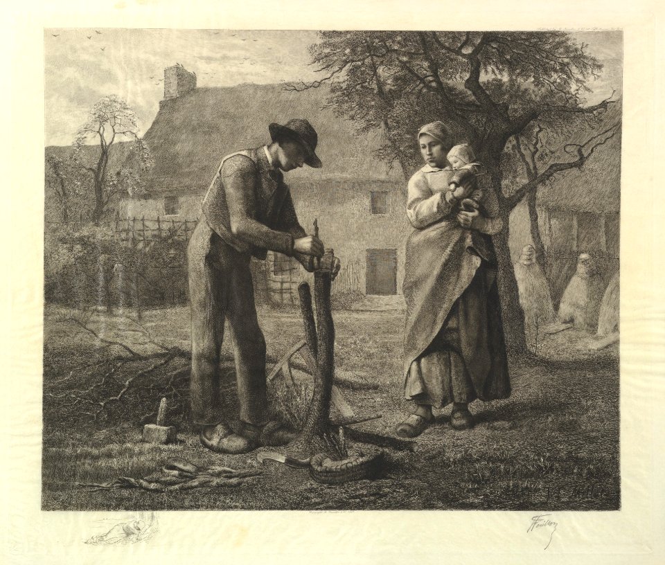 A Farmer Grafting a Tree MET DP827873