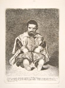 A dwarf (Un enano)Portrait of Sebastian de Morra MET DP816850. Free illustration for personal and commercial use.