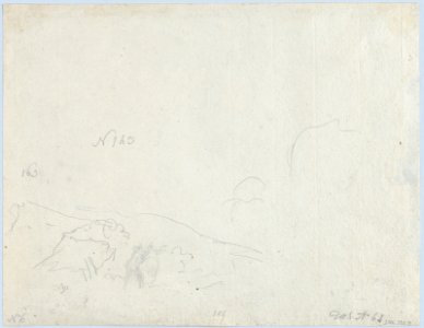 A Skirmish with Soldiers Near a Farm; Verso- Sketch with Soldiers MET DP875886
