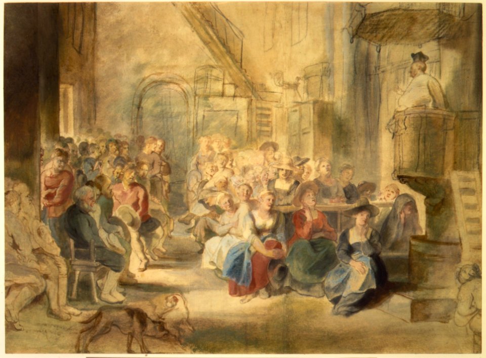 A Sermon in a Village Church MET DR313