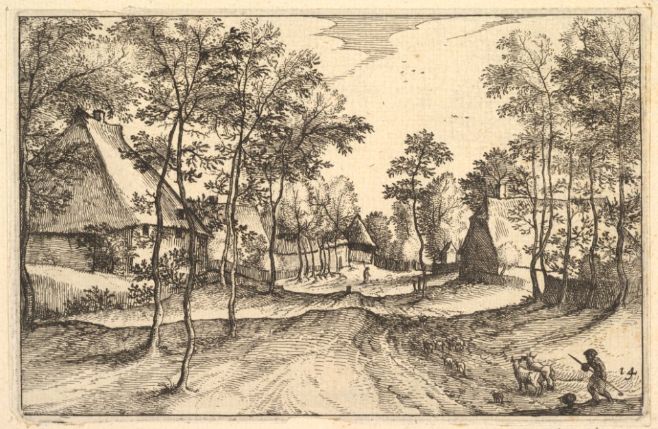 A Village Road from Regiunculae et Villae Aliquot Ducatus Brabantiae MET DP825748