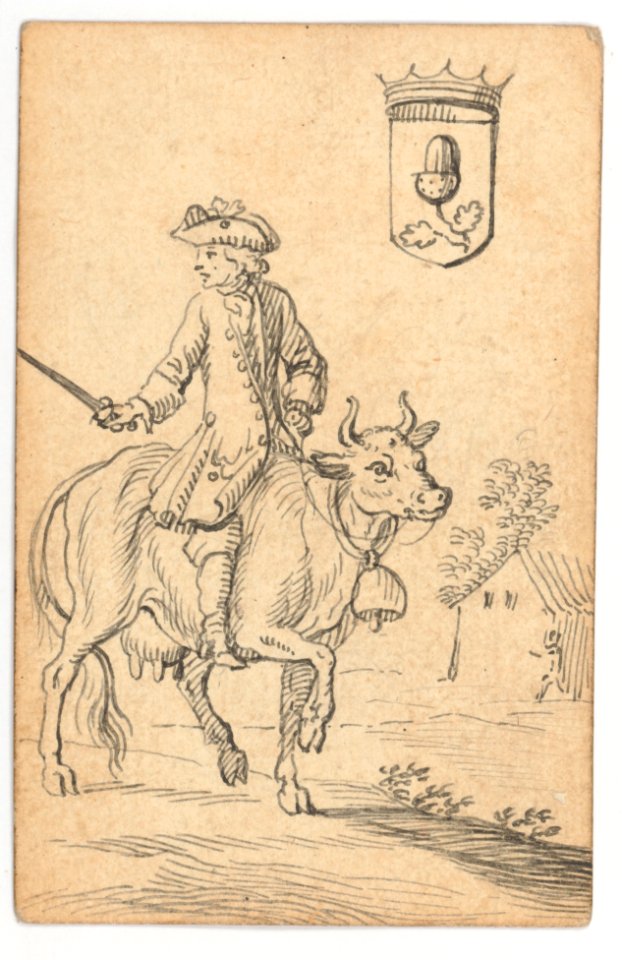 Acorn King- A Man Astride a Cow MET DP145125