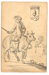 Acorn King- A Man Astride a Cow MET DP145125