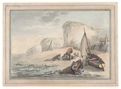 A View near Folkstone with Fishermen Selling a Cargo MET DP871967