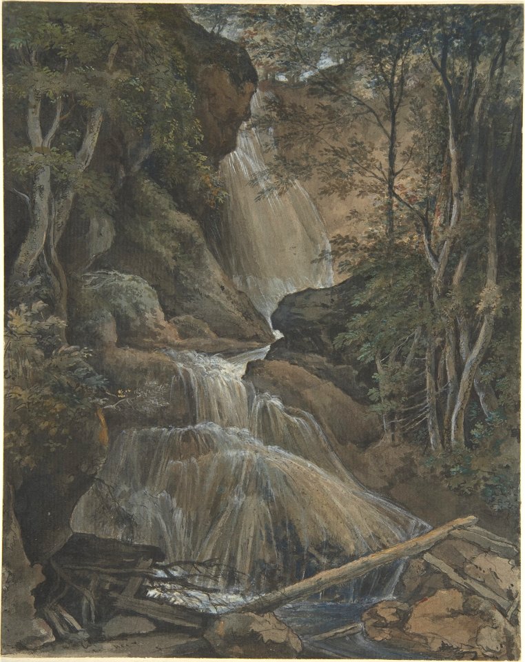 A Waterfall in a Forest at Langhennersdorf MET DP803860