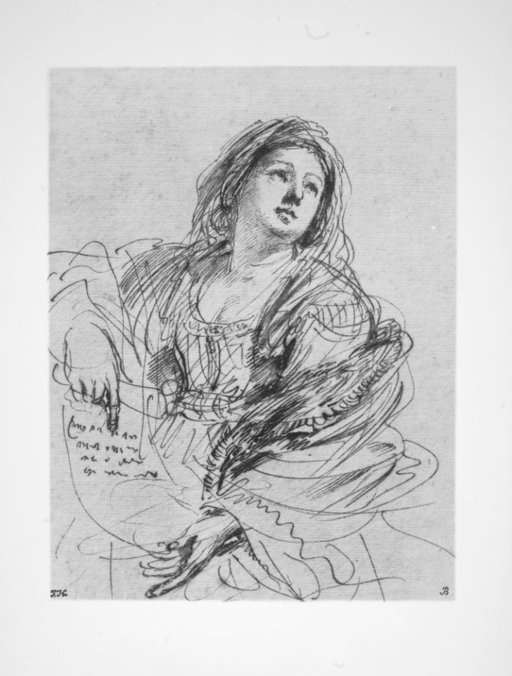 A Sibyl Holding a Scroll (Study for the Cimmerian Sibyl) MET 12362
