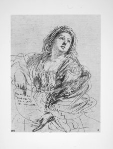A Sibyl Holding a Scroll (Study for the Cimmerian Sibyl) MET 12362