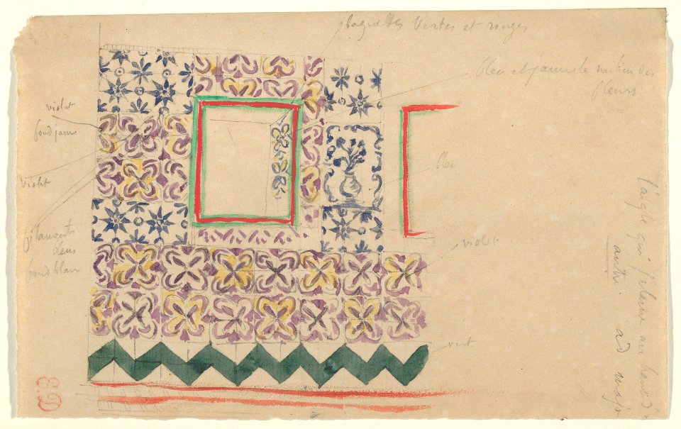 A Wall Decorated in Spanish Tiles MET DP836042