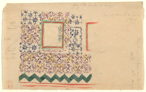 A Wall Decorated in Spanish Tiles MET DP836042
