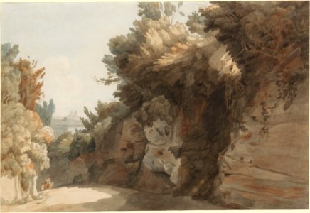 A View Near the Arco Scuro, Looking Towards the Villa Medici, Rome MET DP238000