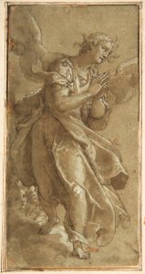 A Standing Angel and two Cherubs MET DP812826