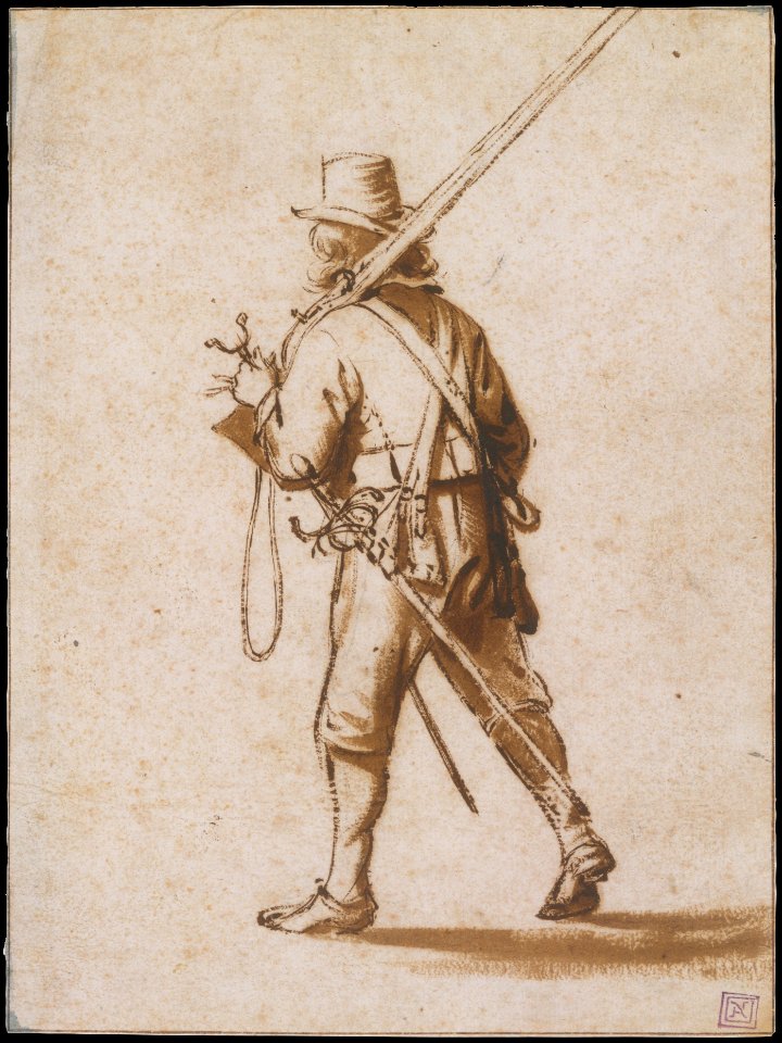 A Walking Musketeer, seen from behind MET DT4531