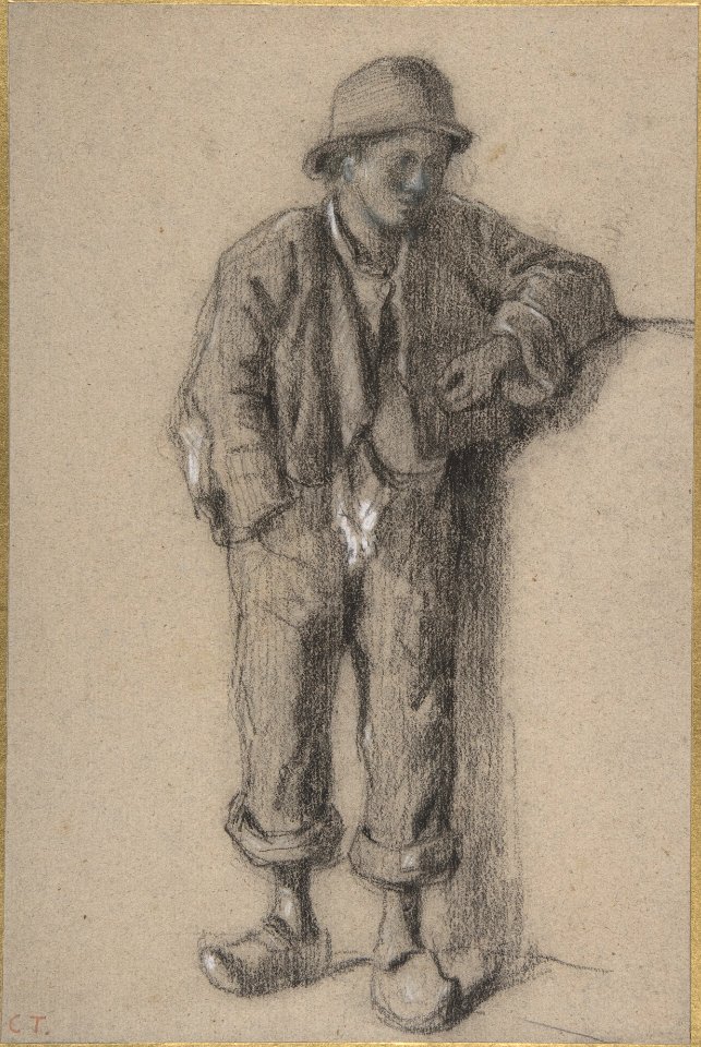 A Standing Peasant Boy in Hat and Wooden Shoes MET DP808410