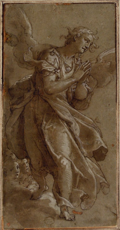 A Standing Angel and two Cherubs MET 87.12.27