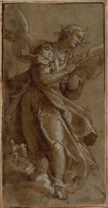 A Standing Angel and two Cherubs MET 87.12.27