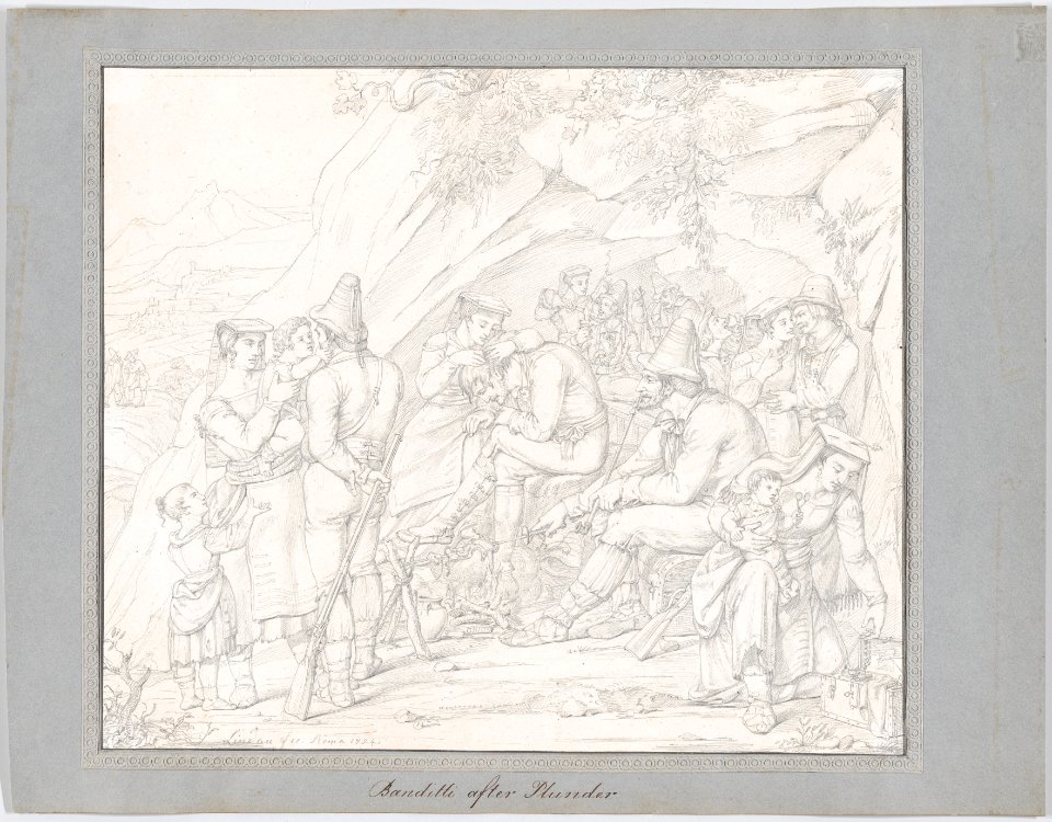 A Group of Roman Bandits with Their Families and Companions after a Robbery MET DP860676