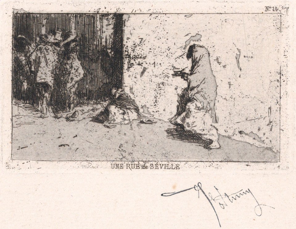 A street in Seville with figures MET DP876099