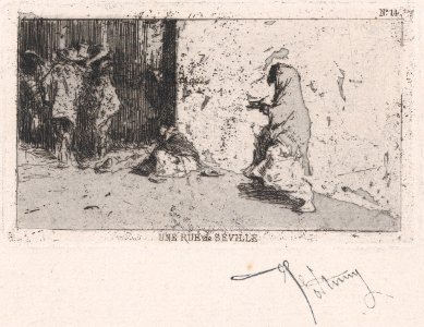 A street in Seville with figures MET DP876099
