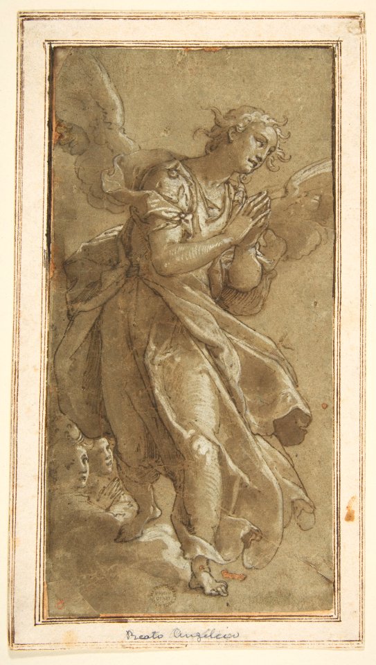 A Standing Angel and two Cherubs MET DP812241