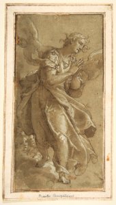 A Standing Angel and two Cherubs MET DP812241