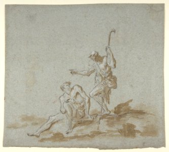 A Shepherd Addressing a Seated Male Nude. MET DP810376