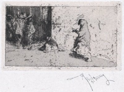 A street in Seville with figures MET DP876100
