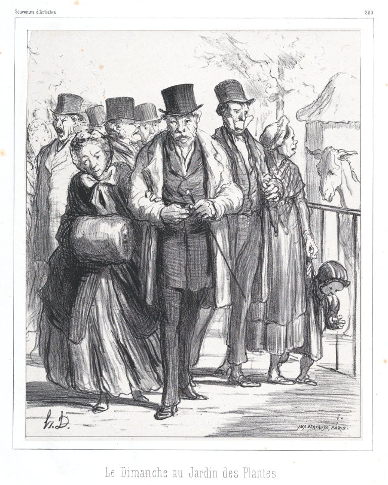 A Sunday in the botanical gardens, published in Souvenirs d'Artistes MET DP876856