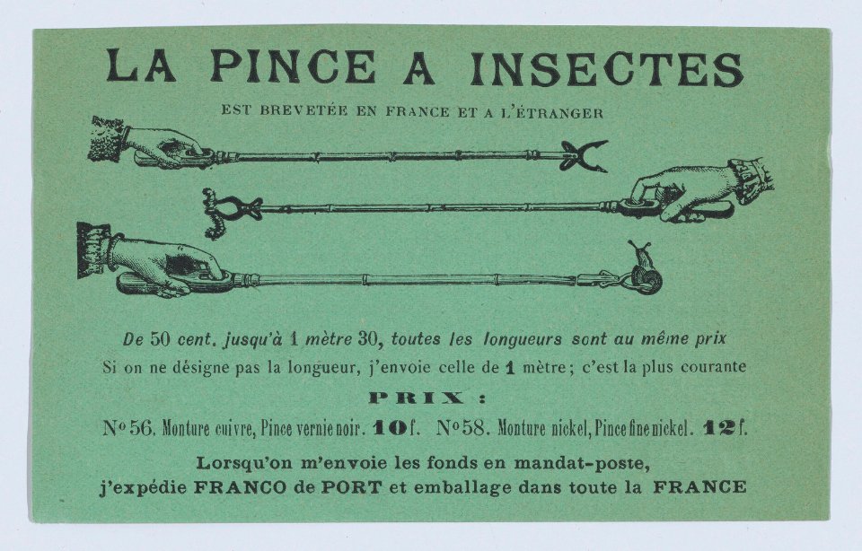 Advertisement for Insect Tongs MET DP874486