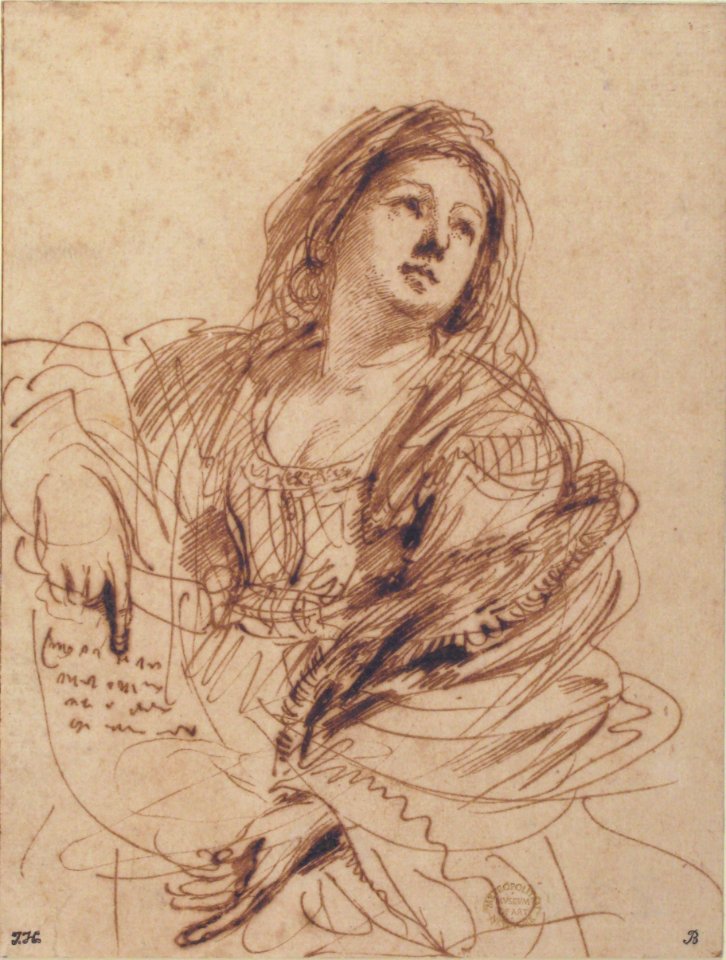 A Sibyl Holding a Scroll (Study for the Cimmerian Sibyl) MET 12.56.11