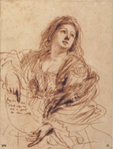 A Sibyl Holding a Scroll (Study for the Cimmerian Sibyl) MET 12.56.11