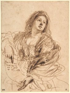 A Sibyl Holding a Scroll (Study for the Cimmerian Sibyl) MET DP810129