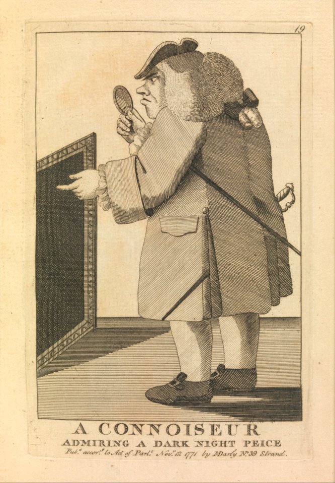A Connoisseur Admiring a Dark Night Piece MET DP243024