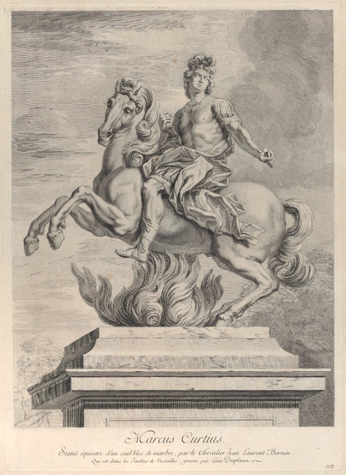 A statue of Marcus Curtius on horseback Met DP885874