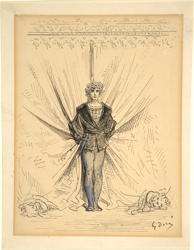 A Costumed Actor in Front of a Curtain MET DP805947