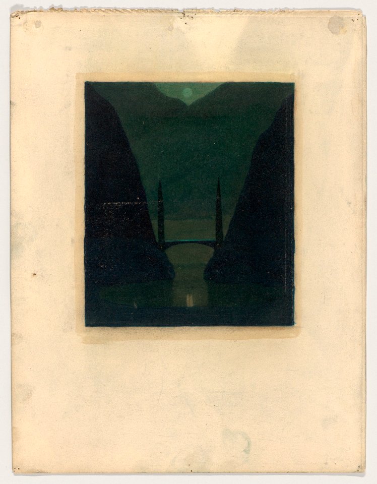 A Bridge in a Mountainous Landscape, possibly a stage set design MET DP856517