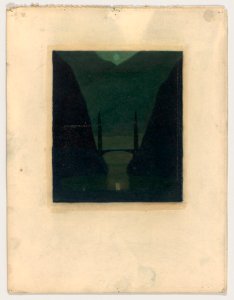 A Bridge in a Mountainous Landscape, possibly a stage set design MET DP856517
