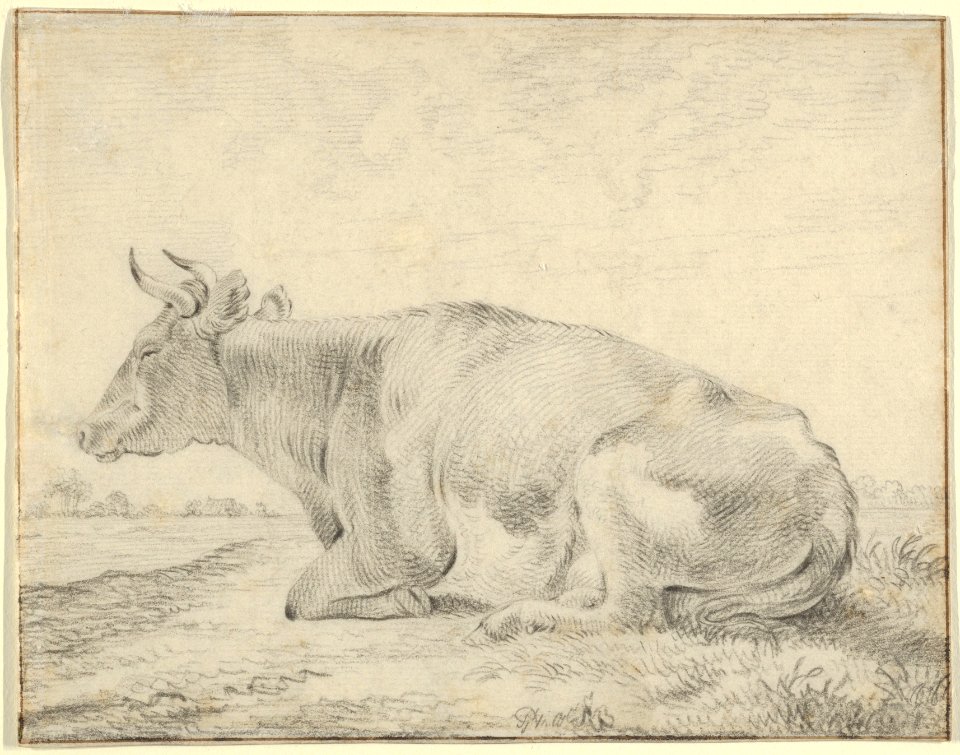 A Cow Lying in a Landscape MET DP852156
